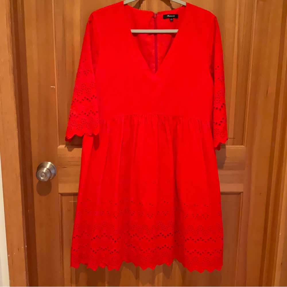 Madewell, Eyelet Lattice Dress